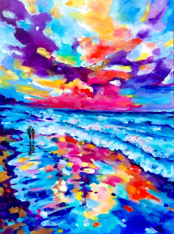 Person in colorful clothes